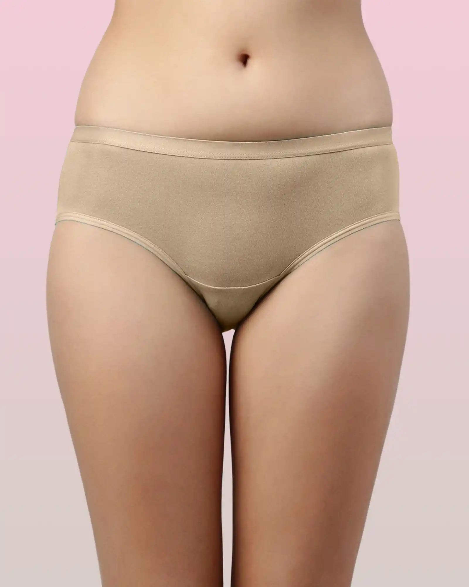 Joomie High Coverage Cotton Spandex Hipster Panty with Stay-Fresh Treatment (Pack of 3)