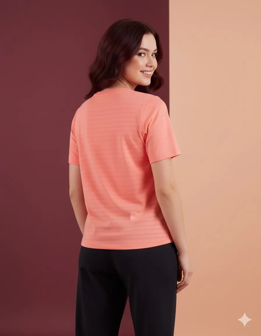 Arolisa Women’s Rayon Lounge Set – Tee & Pyjama, Relaxed Fit