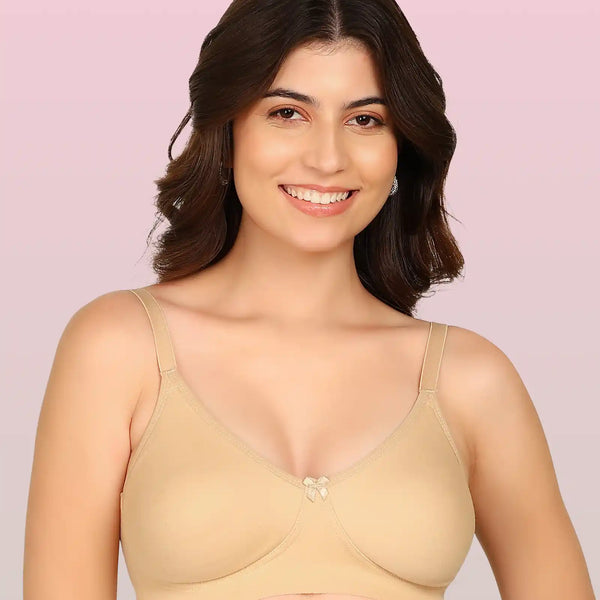 Joomie Bonded Breathable Cotton Full Coverage Non-Padded Bra (KB-352-SKIN)