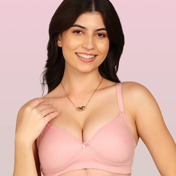 Joomie Bonded Breathable Cotton Full Coverage Padded Bra (KB-1013-PLUM)