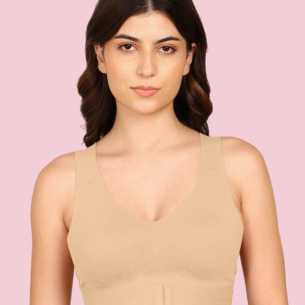 Joomie Cotton Bonded Seamless Non-Padded Invisi-Gym Bra (KB-995-SKIN)