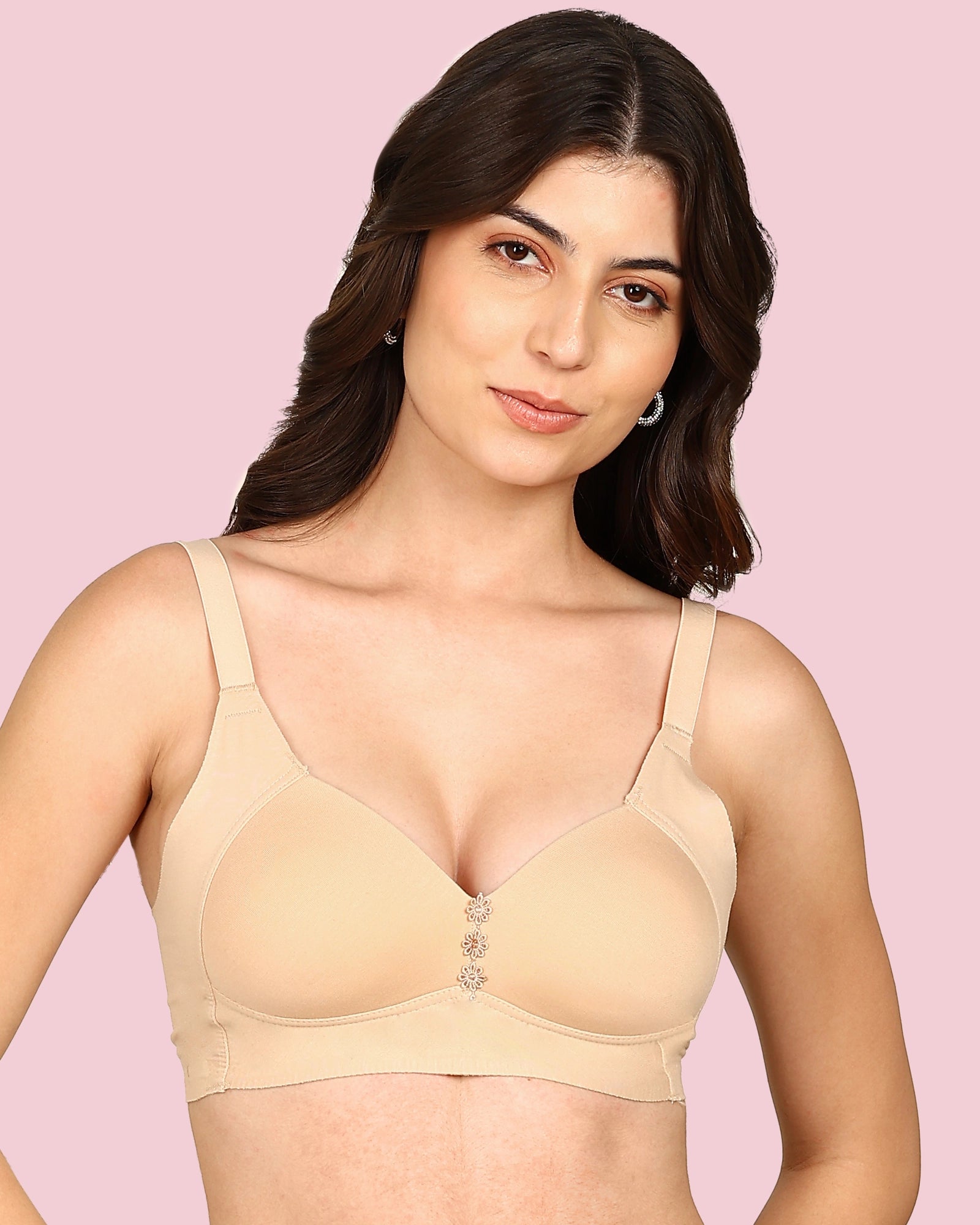 Joomie Lightly Padded Cotton Bonded Seamless Minimiser (KB-9203-SKIN)